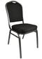 Chivari Black Fabric Silver Vein Steel Frame Crown Back Banquet Chair CQCFB-ZF-T