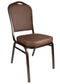 Chivari Brown Vinyl Copper Vein Steel Frame Crown Back Banquet Chair CQCVBR-ZF-T