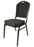 Chivari Black with Gold Dot Fabric Gold Vein Steel Frame Crown Back Banquet Chair CQCFBD-ZF-T
