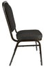 Chivari Black with Gold Dot Fabric Gold Vein Steel Frame Crown Back Banquet Chair CQCFBD-ZF-T