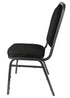 Chivari Black Fabric Silver Vein Steel Frame Crown Back Banquet Chair CQCFB-ZF-T