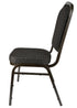 Chivari Black with Gold Dot Fabric Gold Vein Steel Frame Crown Back Banquet Chair CQCFBD-ZF-T