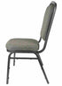 Chivari Charcoal Gray Fabric Silver Vein Steel Frame Crown Back Banquet Chair CQCFG-ZF-T