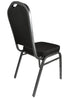 Chivari Black Fabric Silver Vein Steel Frame Crown Back Banquet Chair CQCFB-ZF-T