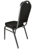 Chivari Black Fabric Silver Vein Steel Frame Crown Back Banquet Chair CQCFB-ZF-T