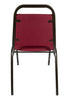 Chivari Burgundy Fabric Gold Vein Steel Frame Trapezoid Back 34" Banquet Chair CQTFBU4-ZF-T