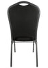Chivari Black Fabric Silver Vein Steel Frame Crown Back Banquet Chair CQCFB-ZF-T