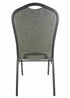 Chivari Charcoal Gray Fabric Silver Vein Steel Frame Crown Back Banquet Chair CQCFG-ZF-T