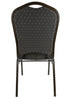 Chivari Black with Gold Dot Fabric Gold Vein Steel Frame Crown Back Banquet Chair CQCFBD-ZF-T
