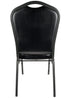 Chivari Black Vinyl Silver Vein Steel Frame Crown Back Banquet Chair CQCVB-ZF-T