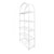 Chivari White 84" Metal Back Bar 4 Tier with glass shelves BAR-BACK-MAWHI-KT-AX