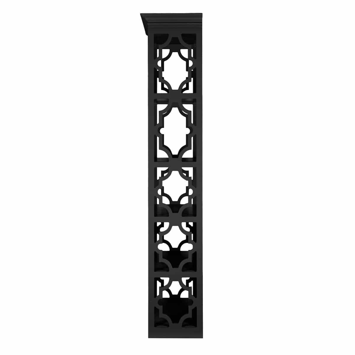 Chivari Black Back Bar Shelving Unit 88" Tall - Moroccan Style 4 Tiers BAR-BACK-MRBL-KT-AX