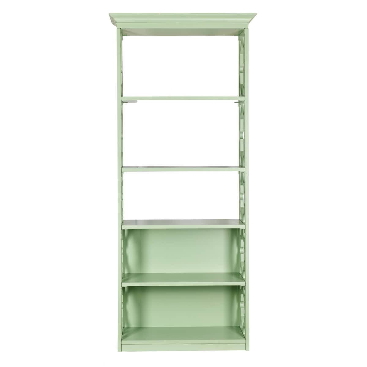 Chivari Sage Green Back Bar Shelving Unit 88" Tall - Moroccan Style 4 Tiers BAR-BACK-MRSG-KT-AX