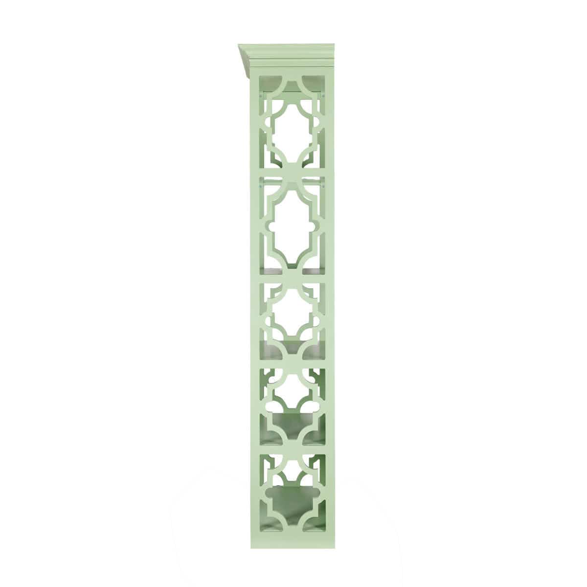 Chivari Sage Green Back Bar Shelving Unit 88" Tall - Moroccan Style 4 Tiers BAR-BACK-MRSG-KT-AX