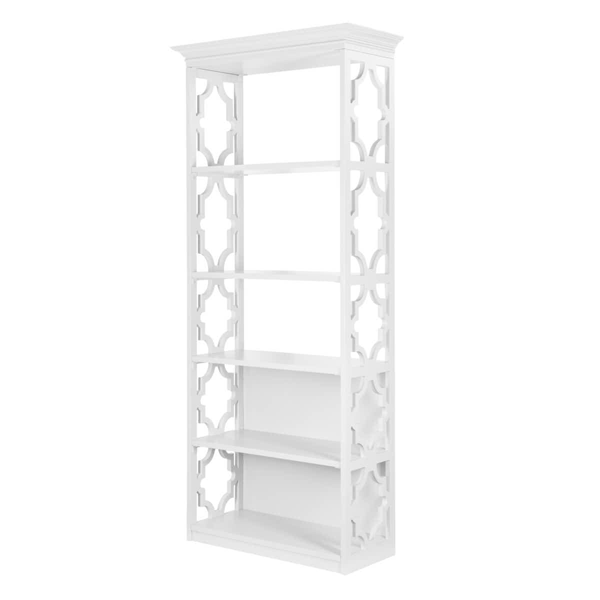 Chivari White Back Bar Shelving Unit 88" Tall - Moroccan Style 4 Tiers BAR-BACK-MRWH-KT-AX
