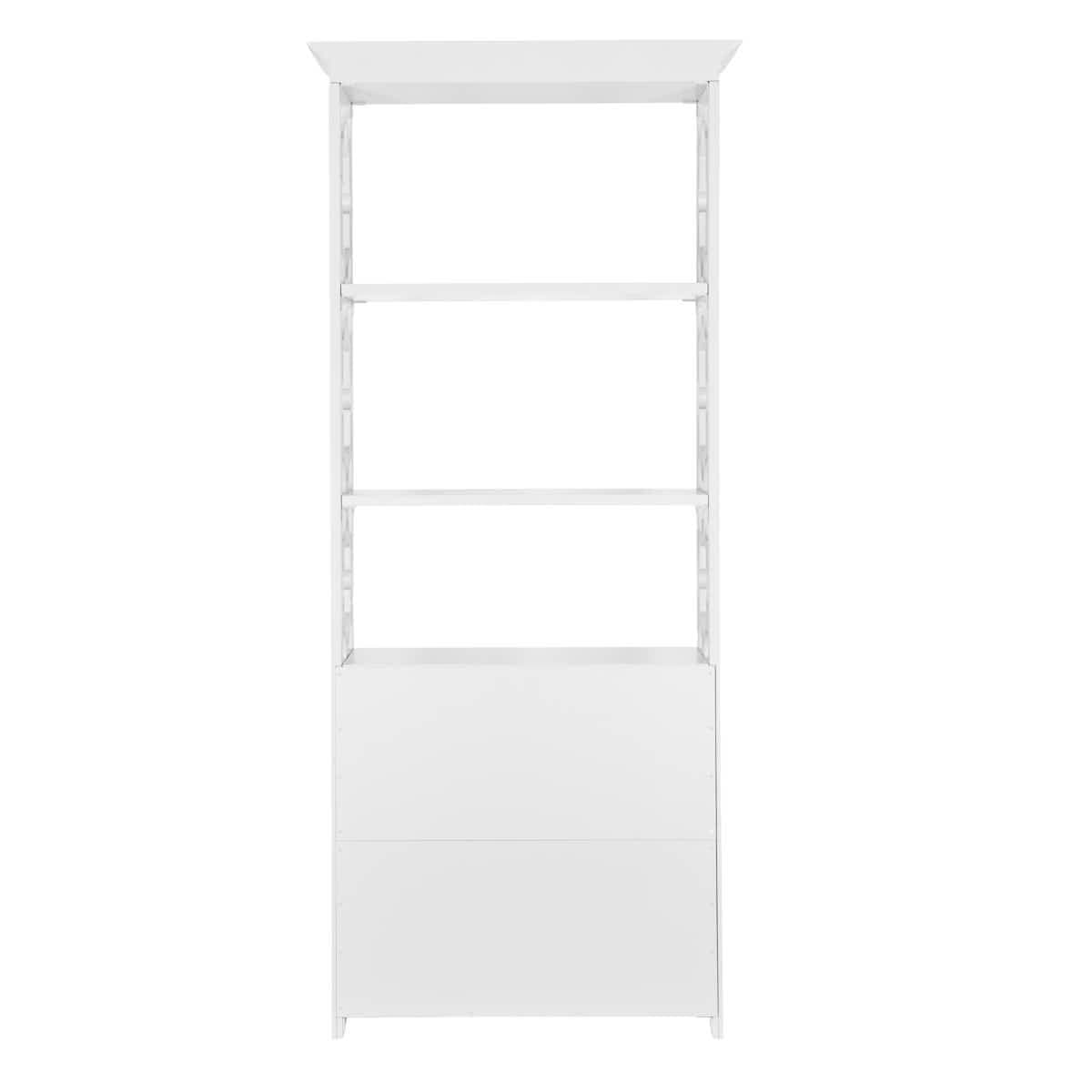 Chivari White Back Bar Shelving Unit 88" Tall - Moroccan Style 4 Tiers BAR-BACK-MRWH-KT-AX