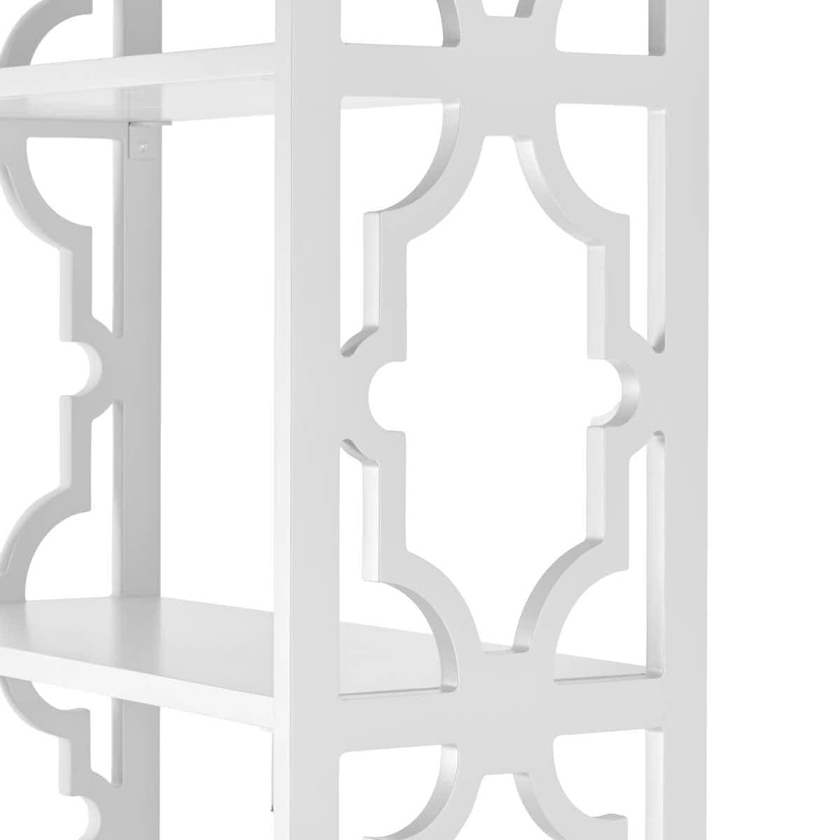 Chivari White Back Bar Shelving Unit 88" Tall - Moroccan Style 4 Tiers BAR-BACK-MRWH-KT-AX