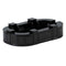 Grand Royale Bars 50' Black Portable Folding Bar - 11 Piece Set Three Panel Front - Long Island BAR-CFG-BLK-A2-KT