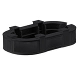 50' Black Portable Folding Bar - 11 Piece Set Single Panel Front with Flush Top - Long Island