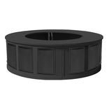 28' Black Portable Folding Bar - 4 Piece Set Three Panel Front with Flush Top - Manhattan