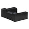 Chivari 22' Black Portable Folding Bar - 5 Piece Set Reversible Panel Front with Flush Top - Spritz BAR-CFG-BLK-E2FL-KT