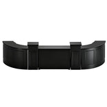 24' Black Portable Folding Bar - 5 Piece Set Three Panel Front - Mimosa
