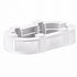 Grand Royale Bars 50' White Portable Folding Bar - 11 Piece Set Single Panel Front with Flush Top - Long Island BAR-CFG-WHT-A3FL-KT