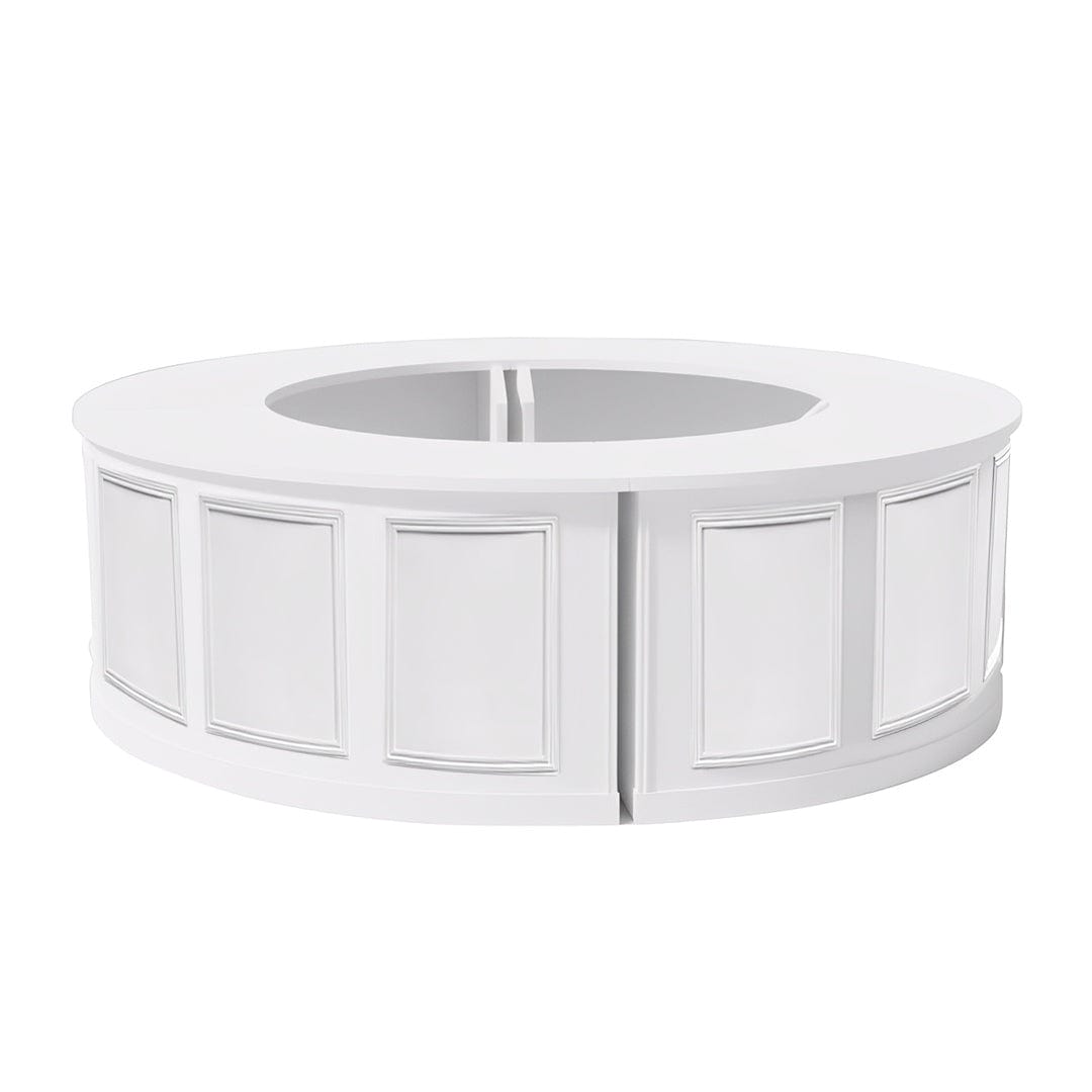 Chivari 28' White Portable Folding Bar - 4 Piece Set Three Panel Front - Manhattan BAR-CFG-WHT-B1-KT