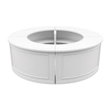 28' White Portable Folding Bar - 4 Piece Set Single Panel Front - Manhattan