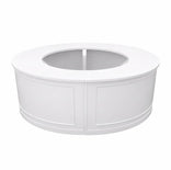 28' White Portable Folding Bar - 4 Piece Set Single Panel Front with Flush Top - Manhattan