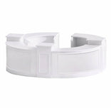 34' White Portable Folding Bar - 7 Piece Set Single Panel Front with Flush Top - Margarita