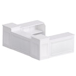 22' White Portable Folding Bar - 5 Piece Set Reversible Panel Front with Flush Top - Spritz
