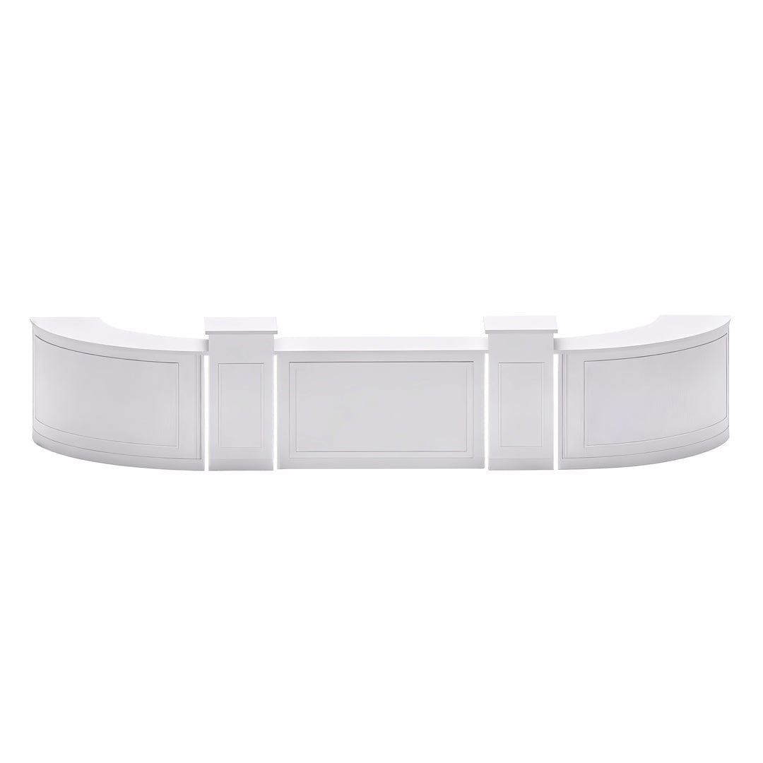 Chivari 24' White Portable Folding Bar - 5 Piece Set Single Panel Front - Mimosa BAR-CFG-WHT-F3-KT