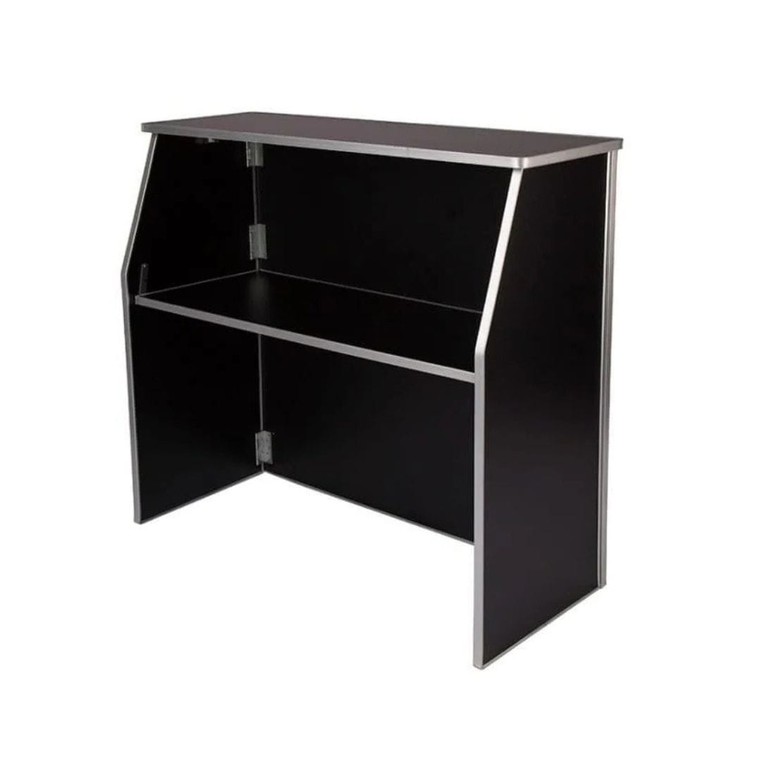 Chivari 42" Tall x 48" Wide Black Portable Folding Bar BAR-FOLD-48-BLACK-AX-T