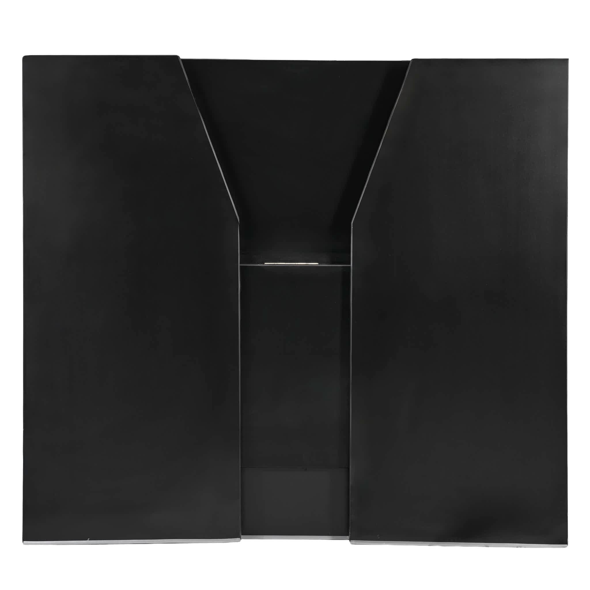 Chivari 42" Tall x 48" Long Black Portable Foldable Bar Laminate Surface BAR-FOLD-48-BLKVYL-AX-T