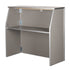 Chivari 42" Tall x 48" Long Gray Portable Folding Bar Laminate Surface BAR-FOLD-48-GREY-AX-T