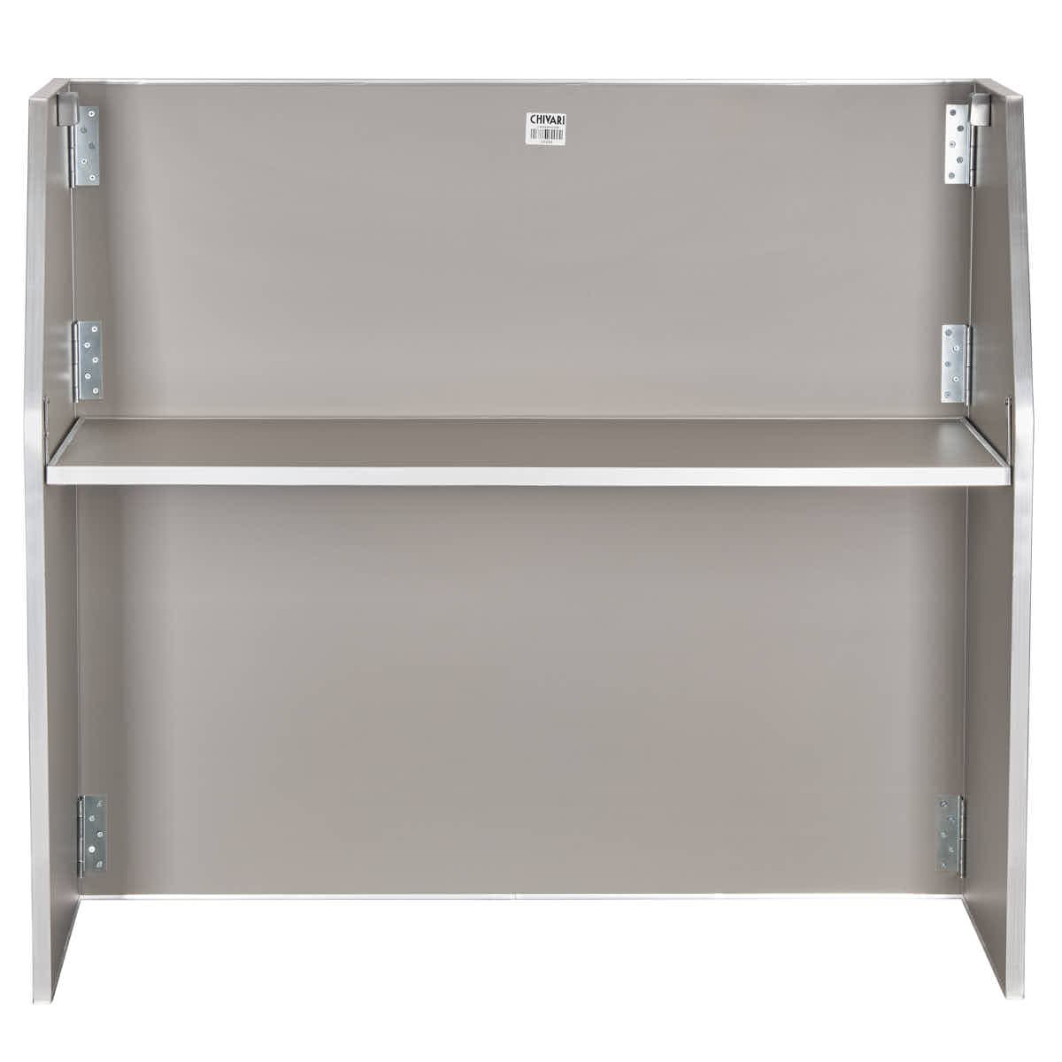 Chivari 42" Tall x 48" Long Gray Portable Folding Bar Laminate Surface BAR-FOLD-48-GREY-AX-T