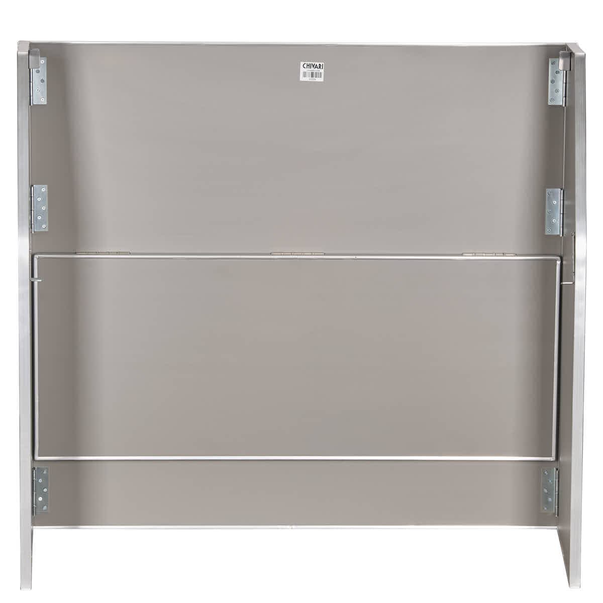 Chivari 42" Tall x 48" Long Gray Portable Folding Bar Laminate Surface BAR-FOLD-48-GREY-AX-T