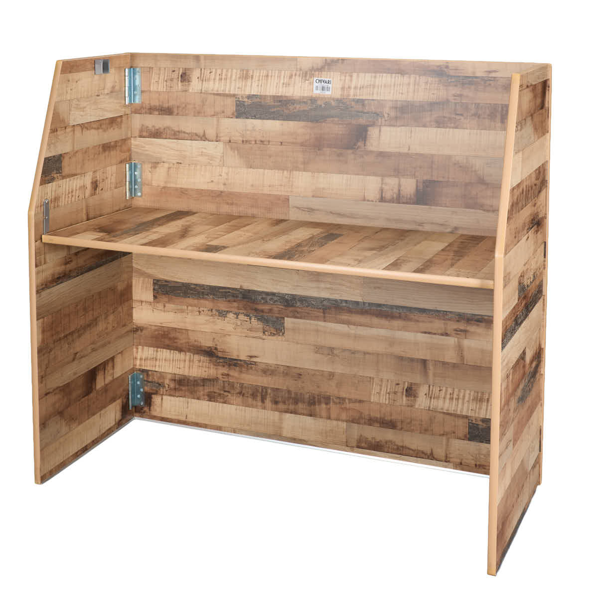 Chivari 42" Tall x 48" Long Rustic Portable Folding Bar BAR-FOLD-48-RUSTIC-AX-T