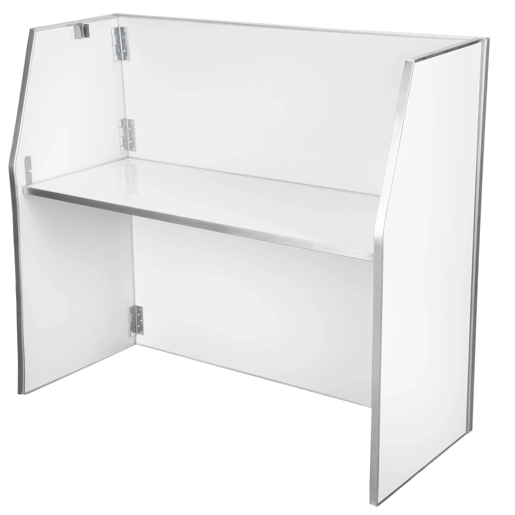 Chivari 42" Tall x 48" Long White Portable Folding Bar Laminate Surface Metal Edge BAR-FOLD-48-WHITE-AX-T