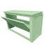 Chivari 32' Sage Green Portable Folding Bar - 7 Piece Set Three Panel Front - Martini BAR-CFG-SG-C5-KT