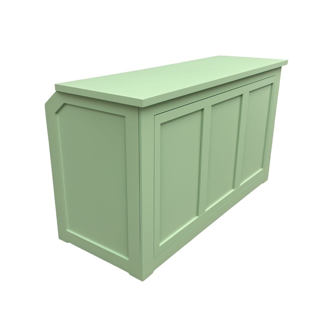 Grand Royale Bars 6' Sage Green Portable Folding Bar with HPL Reversible Front, Top & Shelf BAR-FOLD-72KIT-SG-AX-T