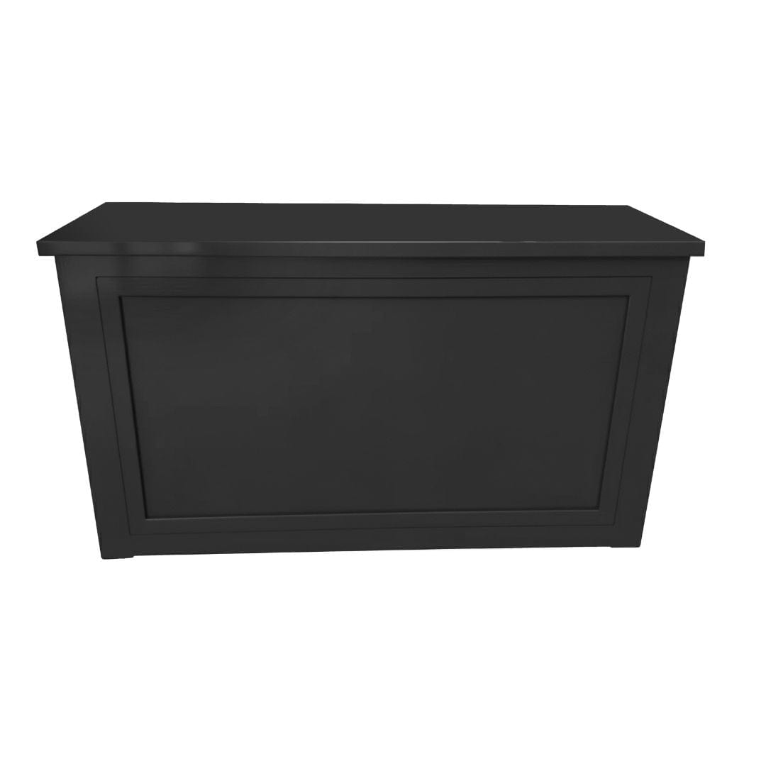 Chivari 32' Black Portable Folding Bar - 7 Piece Set Three Panel Front - Martini BAR-CFG-BLK-C2-KT