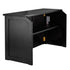 Chivari 6' Black Portable Folding Bar with HPL Reversible Front, Top & Shelf BAR-FOLD-72KIT-BLK-AX-T