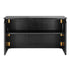 Chivari 6' Black Portable Folding Bar with HPL Reversible Front, Top & Shelf BAR-FOLD-72KIT-BLK-AX-T