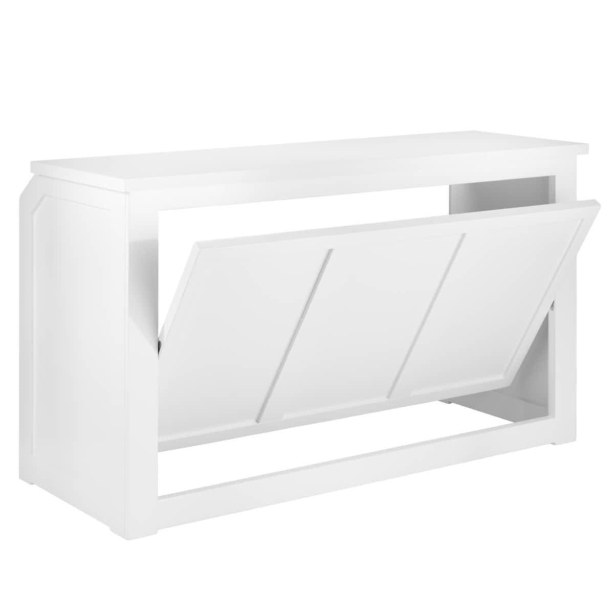 Chivari Scratch and Dent 6' White Portable Folding Bar with HPL Reversible Front, Top & Shelf BAR-FOLD-72KIT-WHT-AX-SD