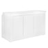 Grand Royale Bars 6' White Portable Folding Bar with HPL Reversible Front, Top & Shelf BAR-FOLD-72KIT-WHT-AX-T