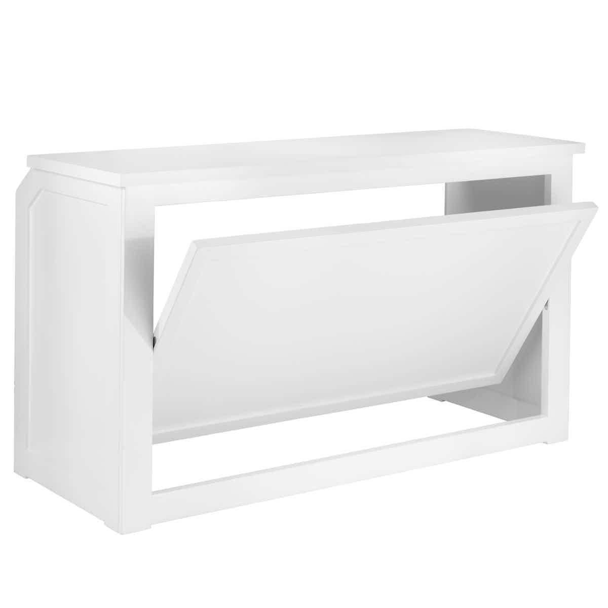 Chivari Scratch and Dent 6' White Portable Folding Bar with HPL Reversible Front, Top & Shelf BAR-FOLD-72KIT-WHT-AX-SD