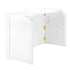 Chivari Scratch and Dent 6' White Portable Folding Bar with HPL Reversible Front, Top & Shelf BAR-FOLD-72KIT-WHT-AX-SD