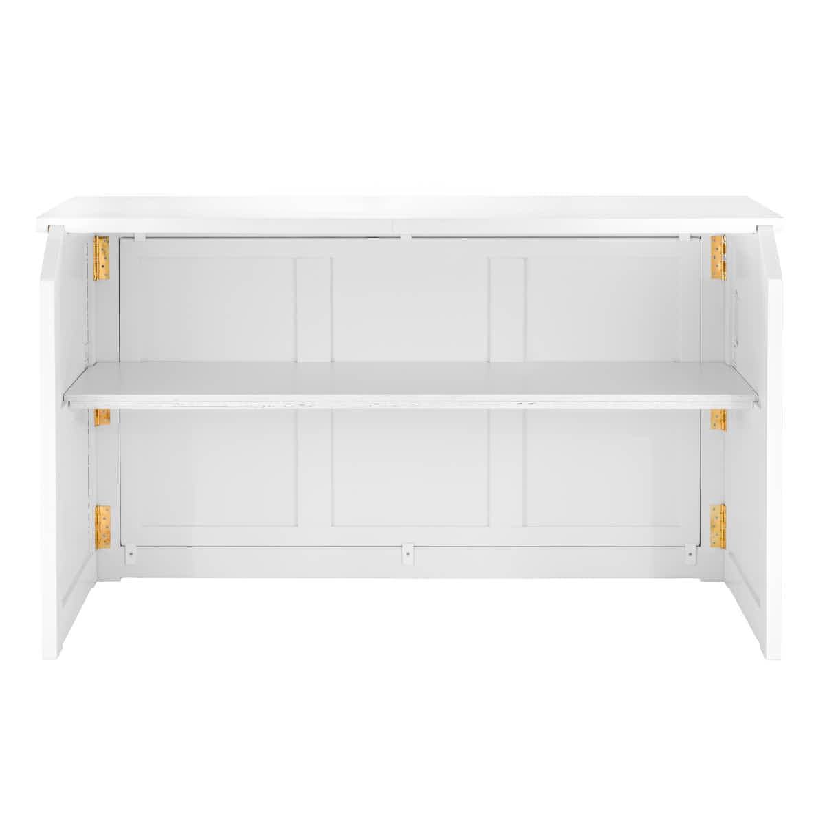 Chivari Scratch and Dent 6' White Portable Folding Bar with HPL Reversible Front, Top & Shelf BAR-FOLD-72KIT-WHT-AX-SD
